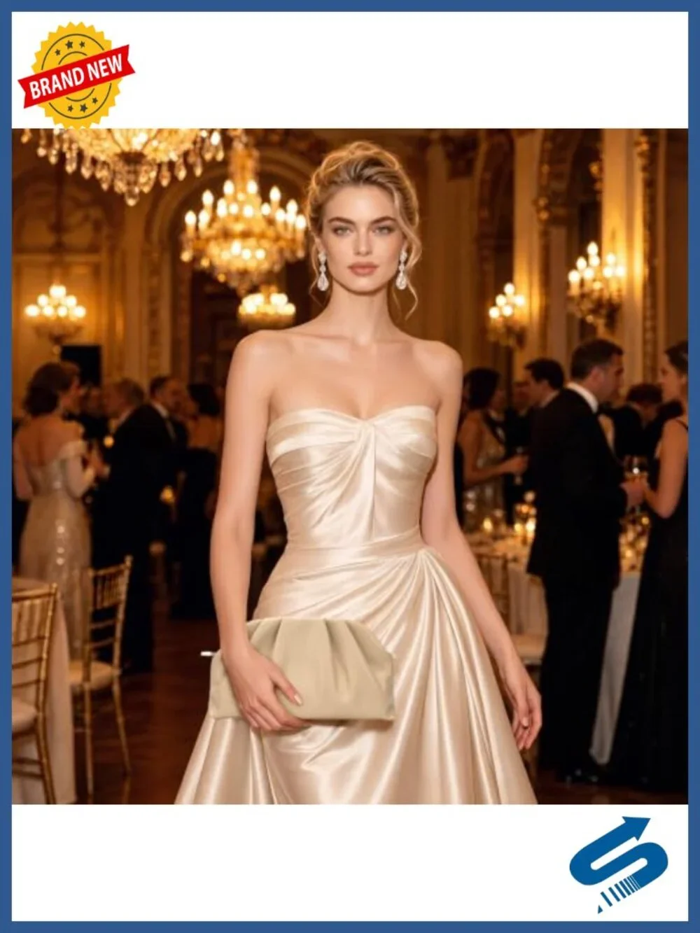 Elegant Pleated PU Leather Clutch Purse for Women Evening Wedding Party Bag